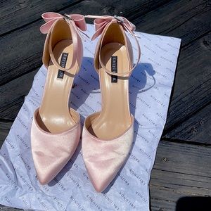 Light pink satin Erijunor heel dress shoe